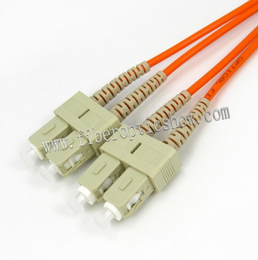 Duplex SC to SC Multimode Fiber Optic Patch Cable Terminated Types For Network