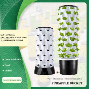 10 Layers 80 Holes 30L Vertical Hydroponic System Aeroponic Growing Tower with