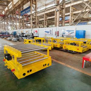 Automatic Electric Rail Transfer Cart With Roller Conveyor