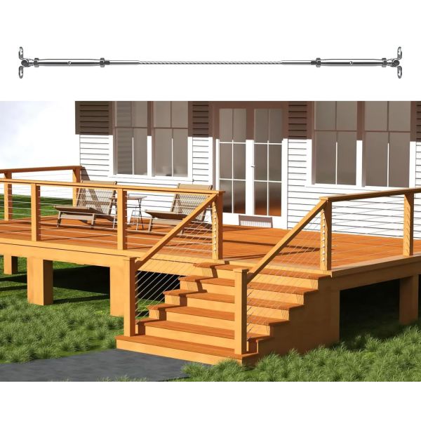 Adjustable Angle Base Deck Tensioning Swage Toggle for Easy Installation and Widely Usage in Cable Railing Kit