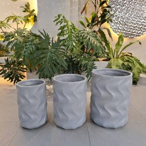 Modern Style Fiber Clay Planter D340*H360 Waterproof And Fireproof