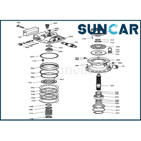 2401-9242KT 24019242KT Swing Motor Seal Kit SOLAR 210W-V Doosan Seal Kit
