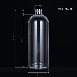 Transparent PET Clear Shampoo Pump Bottles 750ml 25oz Customization Logo