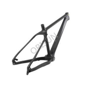 Black Carbon Fiber Custom Made Bike Frames Internal Cable Routing 26 Inch