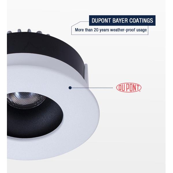 ROHS Indoor CCT Adjustable Downlight , Practical Recessed COB Downlight
