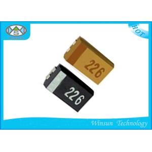 Standard SMD Tantalum Capacitor 220 Microfarad Capacitor Yellow / Gray Small