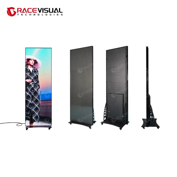Quality 640x1920mm IP Series LED Poster Indoor Display with IP40/IP21 Rating Standing Frame Perfect for Commercial Presentations for sale