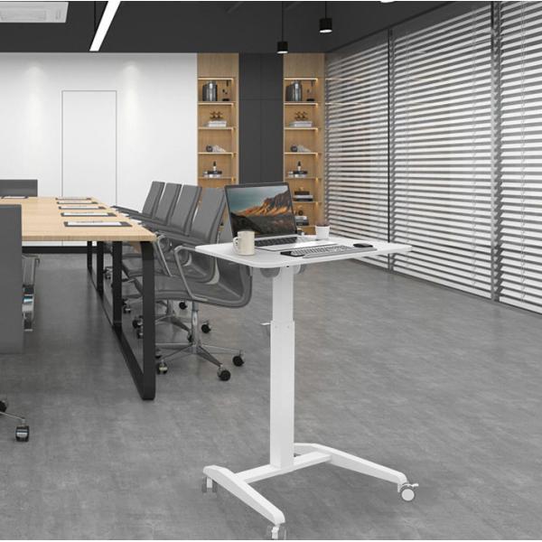 Office Furniture Modern Design White Height Adjustable Gas Lift Computer Table