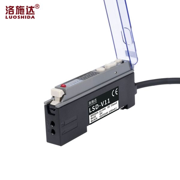 Loushida V11 Economical Digital Display Fiber Amplifier with High Visibility Single Optical Sensor NPN/PNP NO/NC Output