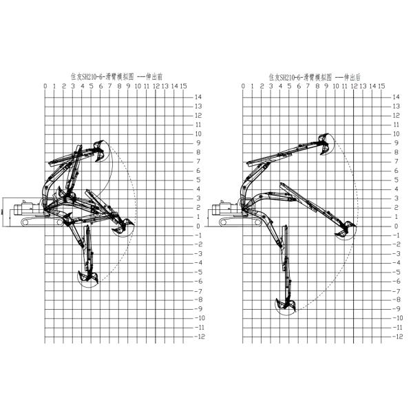 Professional Produce Excavator Telescopic Arm 10M 12M 14M Sliding Arm For CAT320D