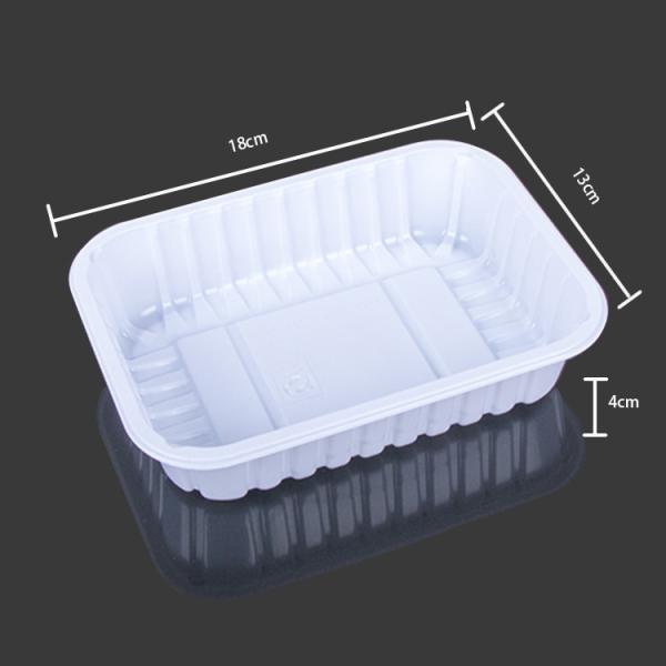 PP Disposable White 18*13*4cm Plastic Meat Packaging
