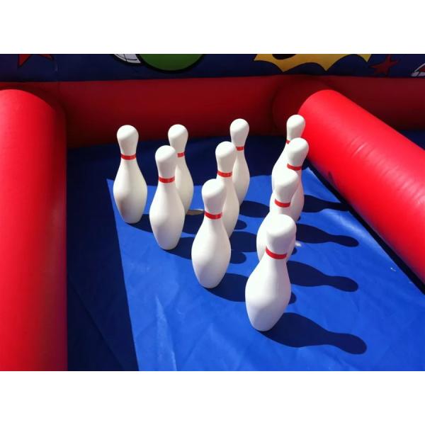 Outdoor Inflatable Human Bowling Game Inflatable Bowling Alley With Zorb Ball
