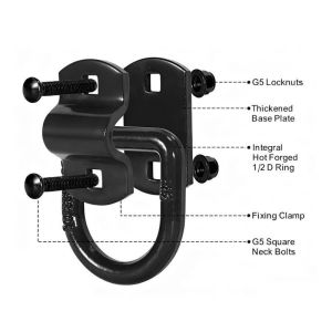 1/2" Heavy Duty Bolt-On D Ring Tie Down Anchor with Factory Direct OEM