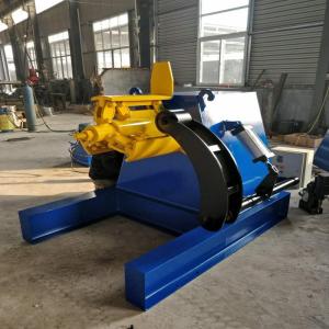 Automatic High speed Hydraulic Uncoiler / Decoiler Equipment With Conveyor