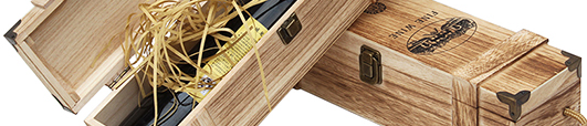 Custom Made Dark Personalized Wine Boxes For Gifts , Wine Packaging Timber Wine Box