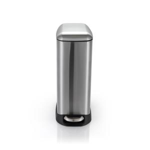 Smudge Resistant 12L Rectangle Stainless Steel Garbage Can
