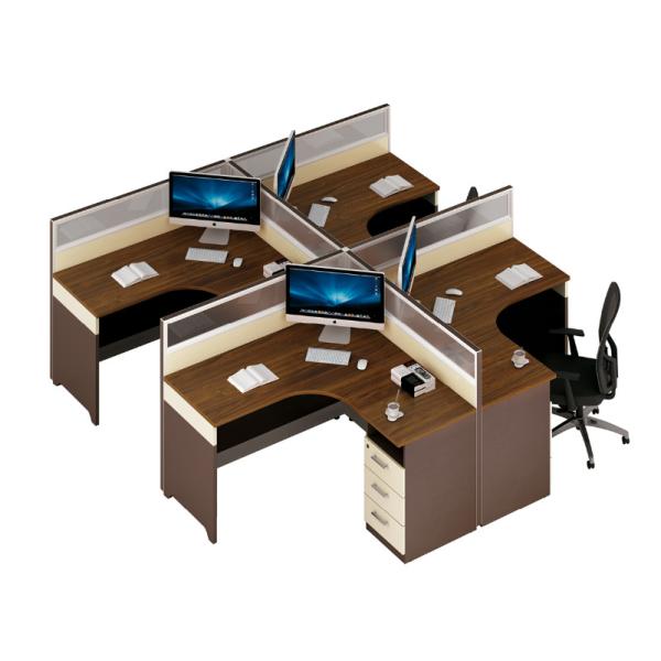 Quality modern 4 seater melamine office cubicle workstation table furniture for sale