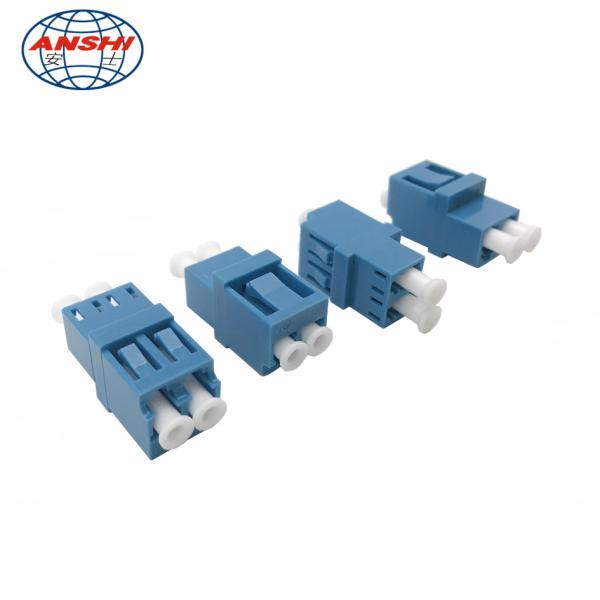 Quality Anshi High Low Type LC/UPC-LC/UPC Duplex OS2 Singlemode Standard Fiber Optic Adapter for sale