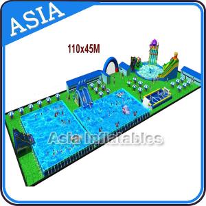 Removable Inflatable Water Park Pool , Inflatable Slide And Pool , Inflatable
