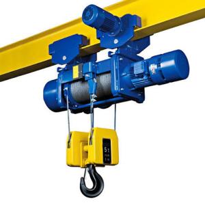 CD Model Electrical Wire Rope Hoist Applications For I-Beams