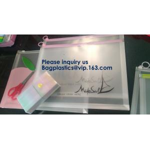 A4 A5 A6 B5 Transparent Pp Froested File Bag With Zipper,PP Plastic Zip File Bag