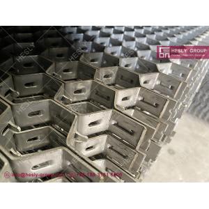 SS304H Hex Mesh Cyclones Body for Oil Refinery, Height 25mm, 50mm hex-hole, 1X2m