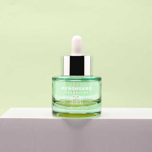 Green Glass Essential Oil Serum Dropper Bottles 20ml 30ml 50ml