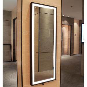 Hotel Decoration Full Length Vanity Mirror With Black Frame Around Light