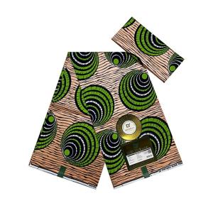 35 Years Professional 100% Polyester Kente Design Wax Printing Fabric 6yds Piece