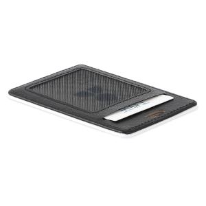 Personalized PU Leather Luggage Tag With Card Slot Back Custom Logo Printed