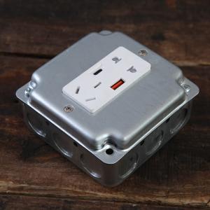 4" One Duplex Receptacle Pre Fabrication Electrical Box Covers For Gang Box