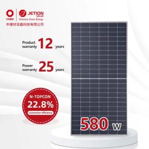 Wholesale 580W Dual-Glass Monocrystalline Solar Module with 22.7% Efficiency and 1500V DC for Large Projects from china suppliers