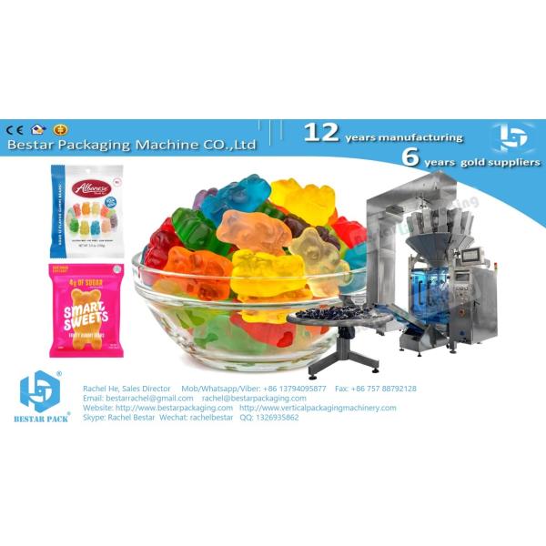 Quality How to pack gummy candy 500g pouch with gusset and inflation for sale