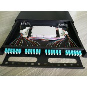 48F LC Multimode OM4 Pigtails Splicing 1U Fiber Optical Distribution Frame