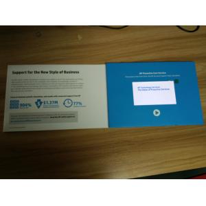 CMYK Promotional LCD Video Brochure Greeting Card With Rechargeable Battery