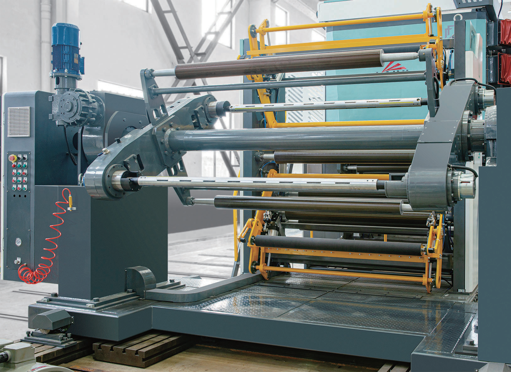 Extrusion laminating machine component view 7