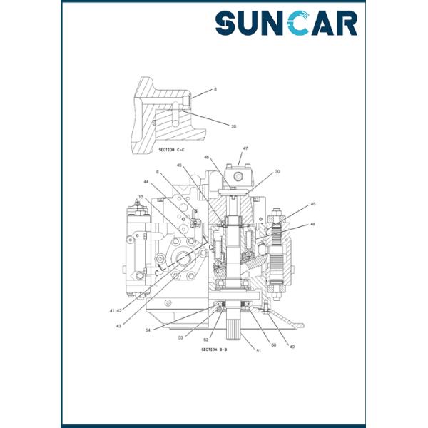 CA2003366 & 2003366 Hydraulic Main Pump Seal Kit For C.A.Terpillar Excavator 320C & 321C