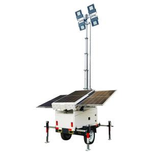 China Mobile Solar Trailer With LED Lights For Construction Sites Night Lighting on sale