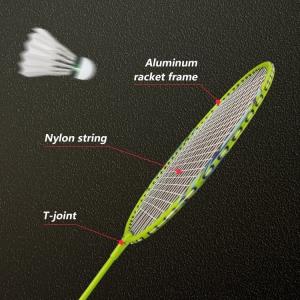 Offensive Type Badminton Racket 2PCS Custom Aluminum Alloy Racket with Heavy Tip