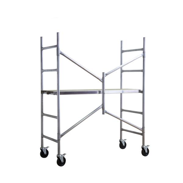 Quality 6 Rungs Aluminum Scaffold Platform With Stairs 150KG Loading Capacity for sale