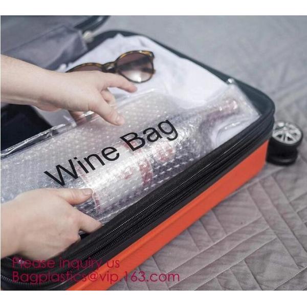 Bottle Protector Bubble Travel Bag,Travel Trip Bag With Bubble Inside And Double ks,Sleeve Travel Bag - Inner Skin