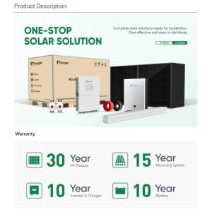 Solar Panel System Kit 5kw 10kw 15kw 20kw Hybrid System With Rechargeable