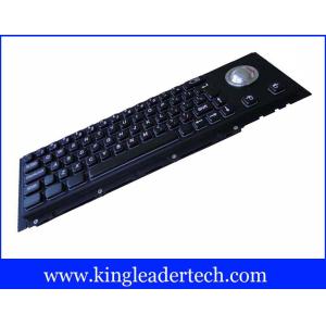 Cherry Key Swithc Kiosk Black Metal Keyboard With Trackball In Good Tactile