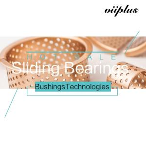 Metric Cylindrical Oilless Bushes CuSn8 & CuSn6 Bronze Or Oil / Grease Grooved