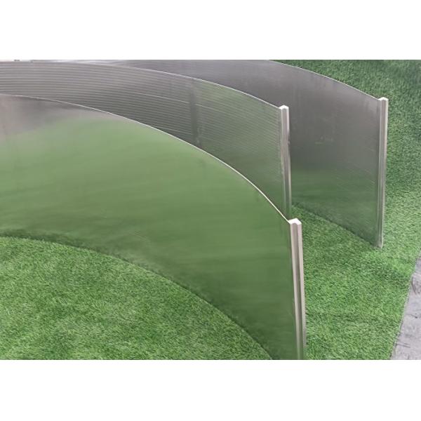 SS316 Arc Trapezoidal Wedge Wire Screen With Support Steel for water filter