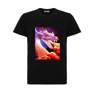 Cool 3D Flip Effect T - Shirt 100% Cotton Soft Material For Printing 3D Artwork
