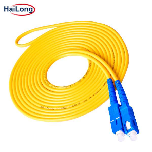 Quality SC SC SM SX 3mm 20M 9 125um Single Mode Fiber Patch Cord SC PC for sale