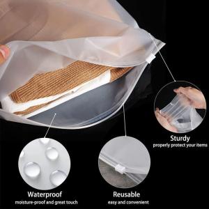 Protective CPE Zipper Bag Waterproof Frosted Zipper Bags Eco Friendly