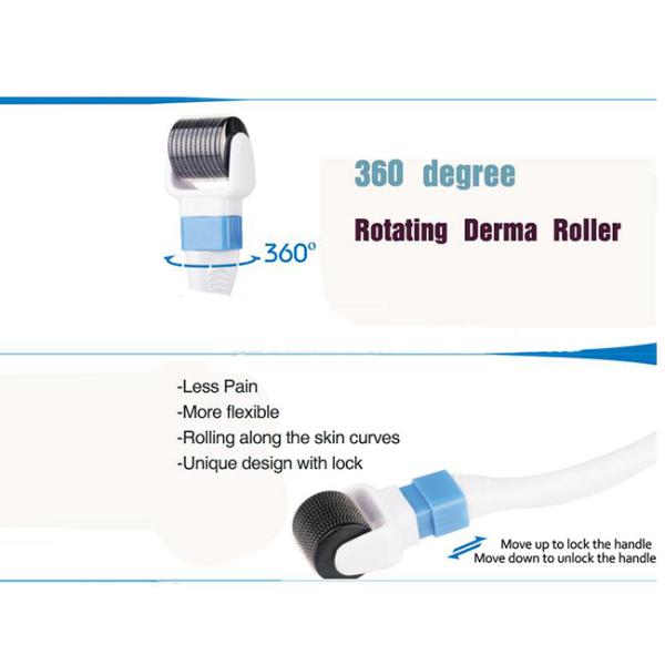 600 Needles DRS Dermaroller Anti Wrinkle Device With 360 Degree Rotating Roller Head