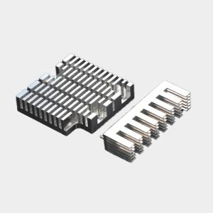 Anodized Aluminum Heat Sinks with Straight Fin Customized Prototype Machining